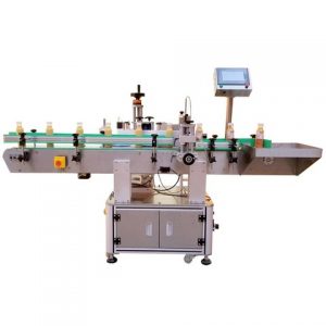 آلة لصق الملصقات الورقية المستخدمة في الزجاجات المستديرة